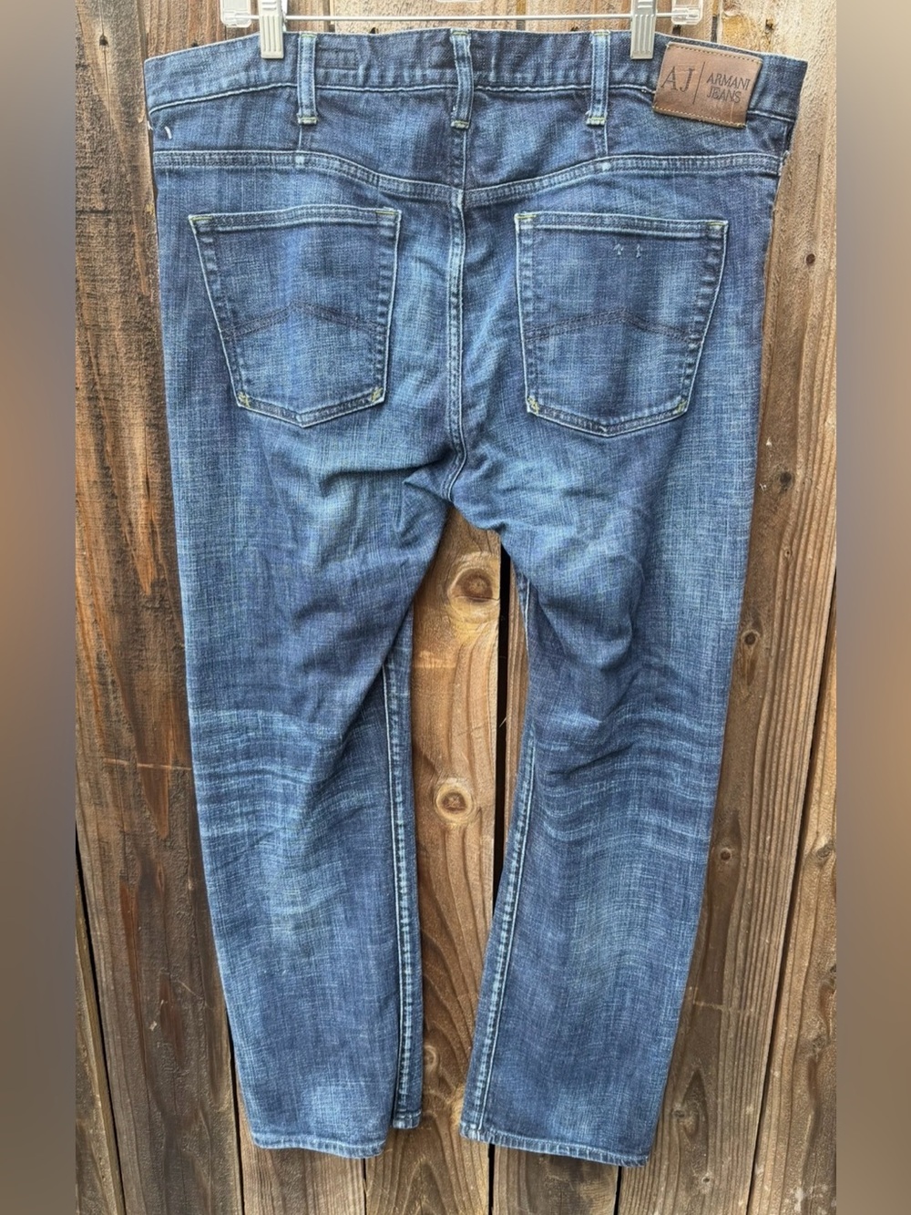 Armani Jeans Men's Straight Denim in Faded Blue size 38